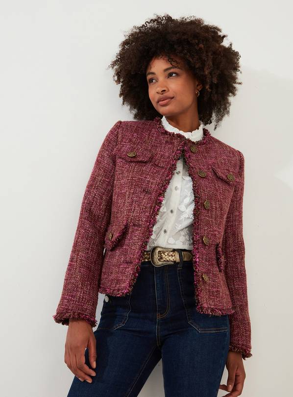 JOE BROWNS Frayed Edge Cropped Tweed Jacket 6